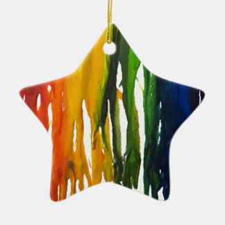 勧誘の溶かされたクレヨン セラミックオーナメント