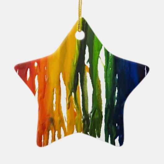 勧誘の溶かされたクレヨン セラミックオーナメント (正面)