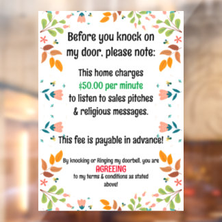 勧誘や宗教的なメッセージなし ウィンドウサイン