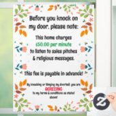 勧誘や宗教的なメッセージなし ウィンドウサイン (ホーム)