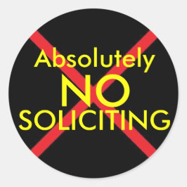 勧誘ドアのシールなし ラウンドシール