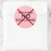 勧誘ドアのシールなし ラウンドシール (バッグ)