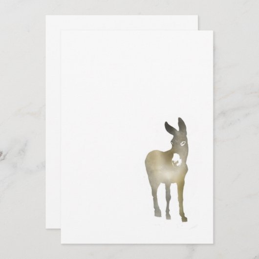 勾配のろばのメッセージカード ノートカード (正面/裏面)