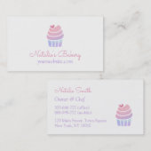 勾配のカップケーキのベーカリーの名刺 名刺 (正面/裏面)