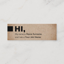 勾配のクラフトのプリントの会合のこんにちは小型名刺 スキニー名刺