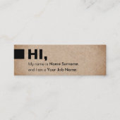 勾配のクラフトのプリントの会合のこんにちは小型名刺 スキニー名刺 (正面)