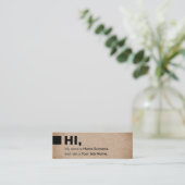 勾配のクラフトのプリントの会合のこんにちは小型名刺 スキニー名刺 (スタンド正面)