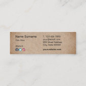 勾配のクラフトのプリントの会合のこんにちは小型名刺 スキニー名刺 (裏面)