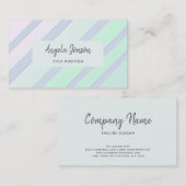 勾配のストライプカラフル数 名刺 (正面/裏面)