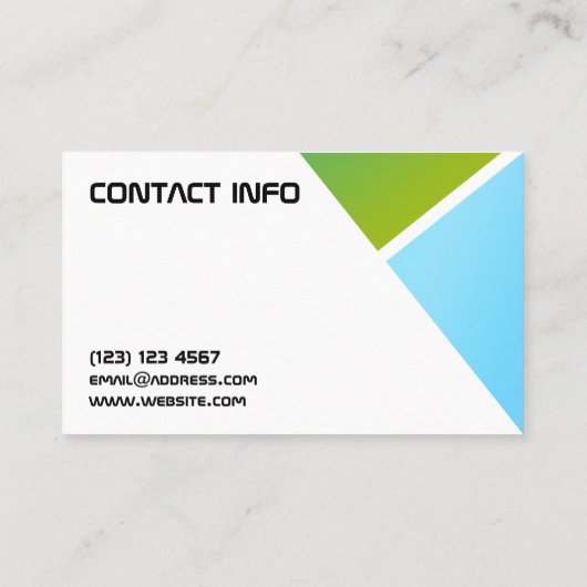 勾配のモダンの割れた宇宙カバー 名刺 (裏面)