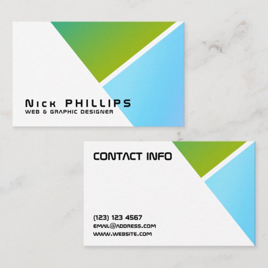 勾配のモダンの割れた宇宙カバー 名刺 (正面/裏面)