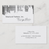 勾配の上部の繁華街に横の細い傷 名刺 (正面/裏面)