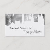 勾配の上部の繁華街に横の細い煙 名刺 (正面)