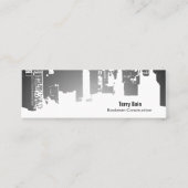 勾配の上部の繁華街に横の細い スキニー名刺 (正面)