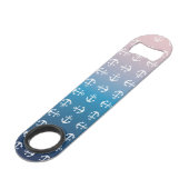 勾配の水の赤|の白いいかり スピード栓抜き (正面アングル)