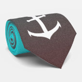 勾配の水の赤|の白いいかり ネクタイ (ロール)