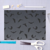 勾配の灰色のこうもりパターン 薄葉紙 (クラフト)