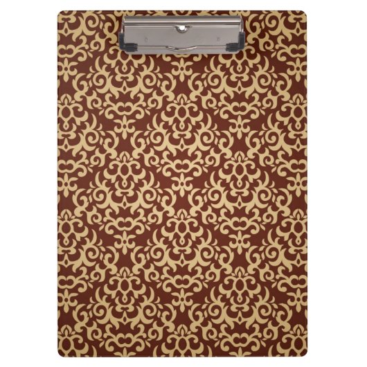 勾配の背景のダマスク織パターン クリップボード (正面)