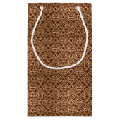 勾配の背景のダマスク織パターン スモールペーパーバッグ (裏面)