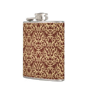 勾配の背景のダマスク織パターン フラスク (左)