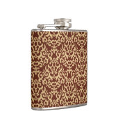 勾配の背景のダマスク織パターン フラスク (右)