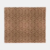 勾配の背景のダマスク織パターン フリースブランケット (正面(横))