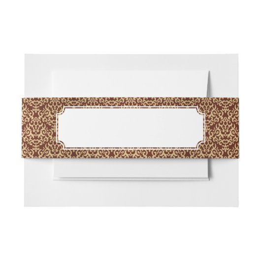 勾配の背景のダマスク織パターン 招待状ベリーバンド (正面例)