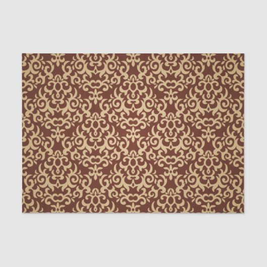 勾配の背景のダマスク織パターン 薄葉紙 (正面)