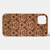 勾配の背景のダマスク織パターン Case-Mate iPhoneケース (裏面 (横))