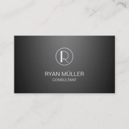 勾配の背景の専門の上品およびモノグラム 名刺