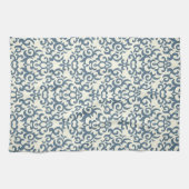 勾配の背景2のダマスク織パターン キッチンタオル (横)