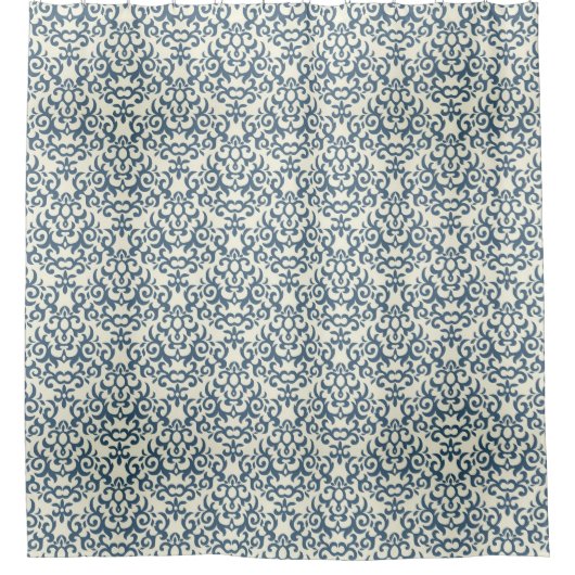 勾配の背景2のダマスク織パターン シャワーカーテン (正面)