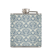 勾配の背景2のダマスク織パターン フラスク (裏面)