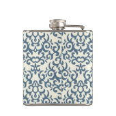 勾配の背景2のダマスク織パターン フラスク (裏面)