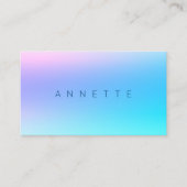 勾配の調子の青い紫色の大理石 名刺 (正面)