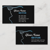 勾配の輪郭の美容師の名刺 名刺 (正面/裏面)