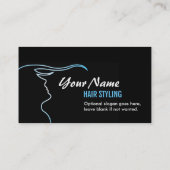 勾配の輪郭の美容師の名刺 名刺 (裏面)