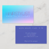 勾配の青い光沢があるスタイル 名刺 (正面/裏面)