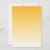勾配の黄色い花の結婚式 招待状 (裏面)