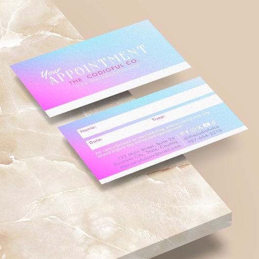 勾配アポイントメントカード ロイヤリティカード