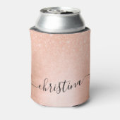 勾配エレガントかわいらし銅バラ金ゴールドグリッター 缶クーラー (缶裏面)