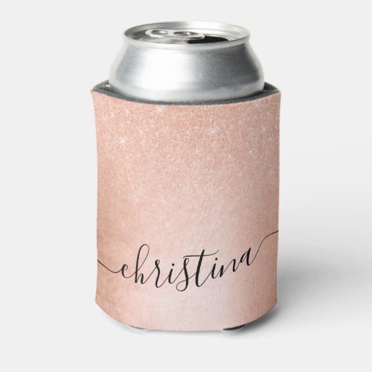 勾配エレガントかわいらし銅バラ金ゴールドグリッター 缶クーラー (缶裏面)
