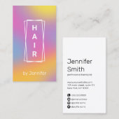 勾配エレガントカラフルホログラフィックヘア 名刺 (正面/裏面)