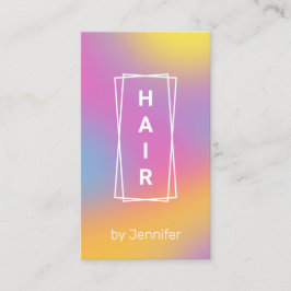 勾配エレガントカラフルホログラフィックヘア 名刺
