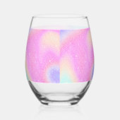 勾配エレガントグリッター旋回ホログラフィック ステムなしワイングラス (右)