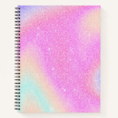 勾配エレガントグリッター旋回ホログラフィック ノートブック (正面)