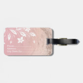 勾配エレガントバラ金ゴールドグリッターフローラ ラゲッジタグ (裏面横)