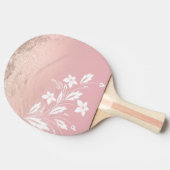 勾配エレガントバラ金ゴールドグリッターフローラ 卓球ラケット (横)