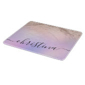 勾配エレガントバラ金ゴールドグリッター紫 カッティングボード (角)