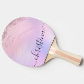 勾配エレガントバラ金ゴールド紫 卓球ラケット (横)